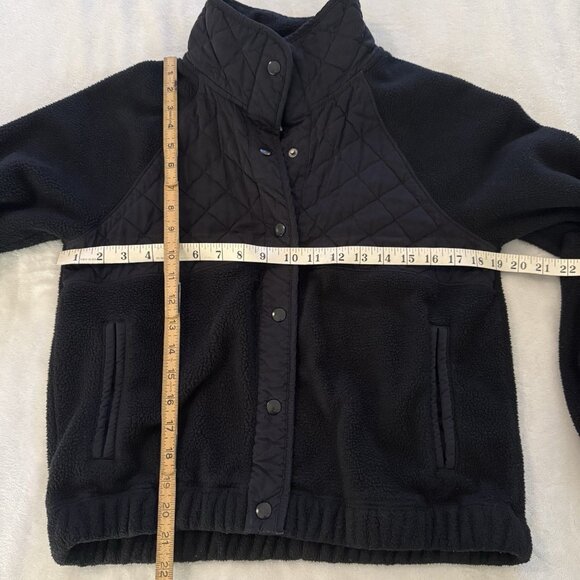 Abercrombie Fitch Jacket Womens S Quilted Snap Buttons Fleece Preppy - Picture 4 of 9